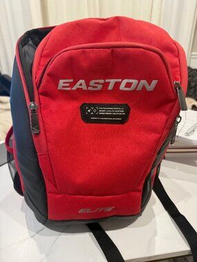 Red and Black Easton Baseball Backpack - Youth